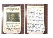 Mother's wedding notebook